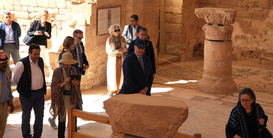   King Harald V and Queen Sonja of Norway visit Petra on Wednesday during their state visit to the Kingdom (Petra photo)