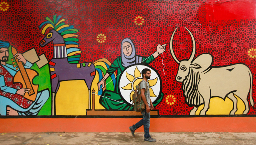 A tourist is seen visiting the national heritage museum in Islamabad, Pakistan, on August 2, 2017 (Reuters file photo)