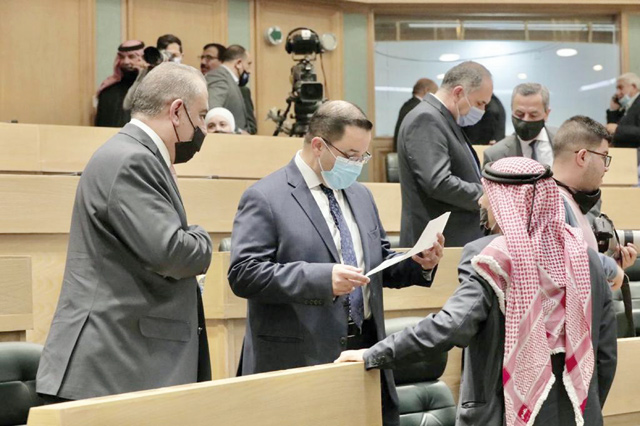 The Lower House on Wednesday listened to the Parliament Financial Committee’s report on the state budget law for 2021 and budgets of independent public institutions (Photo by Osama Aqarbeh)