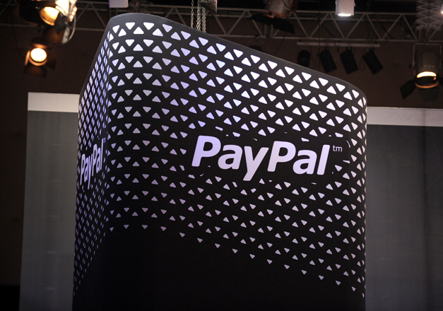 The logo of online payment company PayPal is pictured during LeWeb 2013 event in Saint-Denis near Paris, on December 10, 2013 (AFP photo)