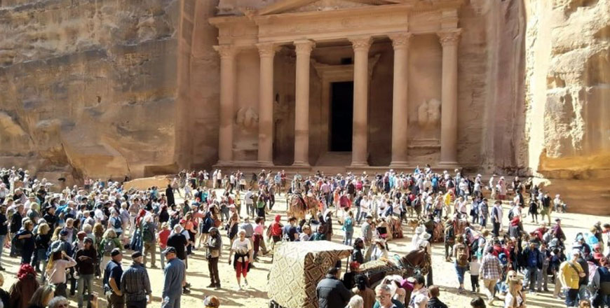 The rose-red city in August 2019 alone welcomed 66,437 visitors, according to the Petra Development and Tourism Region Authority (Photo courtesy of Petra Development and Tourism Region Authority)