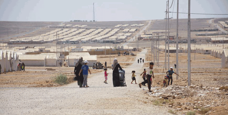 Syrian refugees are seen at Azraq Refugee Camp in the eastern desert in this file photo  (JT file photo)
