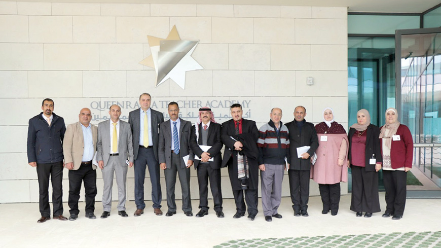   A delegation from the Jordan Teachers Association’s Amman branch visited the Queen Rania Teacher Academy on Wednesday (Petra photo)