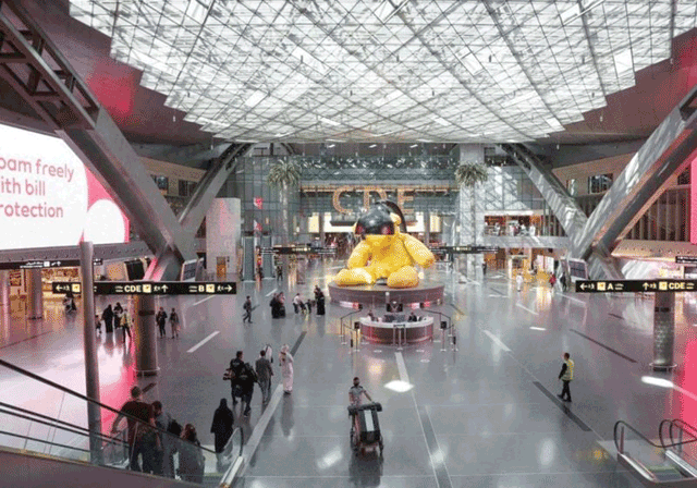 Qatar's Hamad International Airport near Doha, on January 11, 2021 (AFP photo)