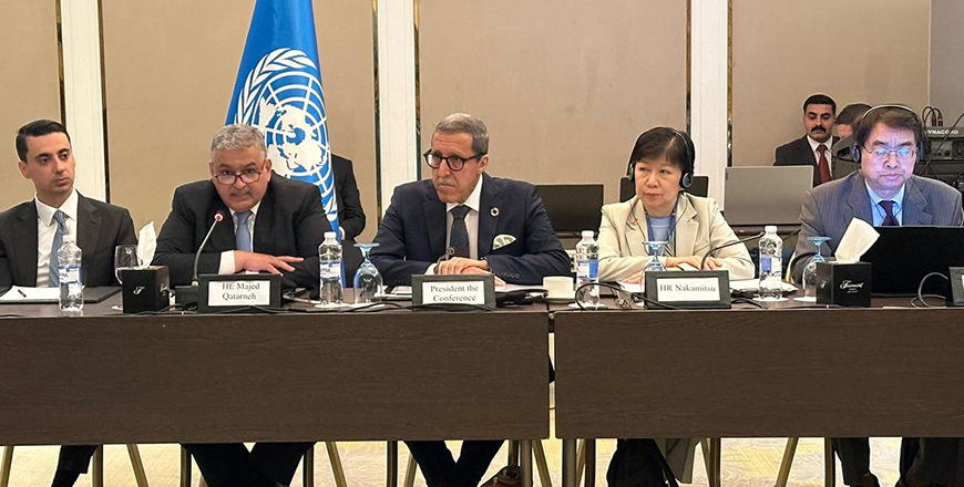 Foreign Ministry Secretary-General Majid Qatarneh on Monday participates in a meeting of the Working Committee stemming from the United Nations Conference on the Establishment of a Middle East Zone Free of Nuclear Weapons and Other Weapons of Mass Destruction (Petra photo)