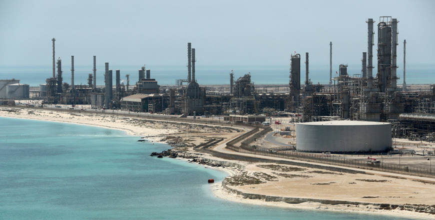 General view of Saudi Aramco's Ras Tanura Oil Refinery and Oil Terminal in Saudi Arabia, on May 21 (Reuters file photo)