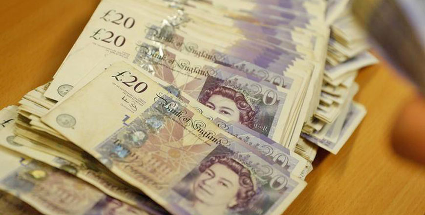 British Pound Sterling banknotes are seen at the Money Service Austria company’s headquarters in Vienna, Austria, November 16, 2017  (Reuters file photo)