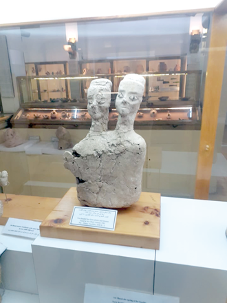 The statues from Ain Ghazal displayed at the Archaeological Museum in Amman  (Photo by Saeb Rawashdeh)