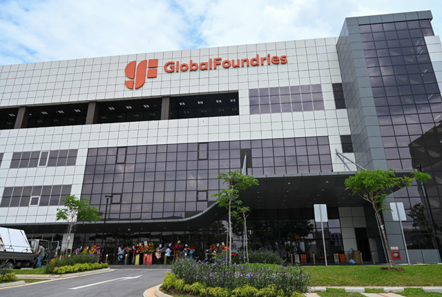 This picture shows a view on the Singapore facility of chipmaker GlobalFoundries during the Singapore Fab expansion grand opening in Singapore on Tuesday (AFP photo)