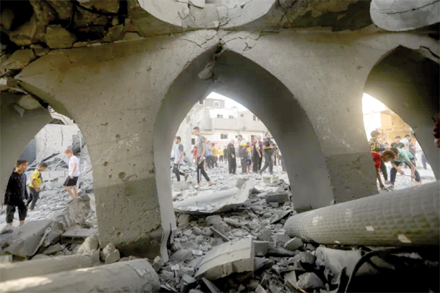 Mosques, churches and heritage sites are among the places damaged and destroyed in Gaza (AFP Photo)