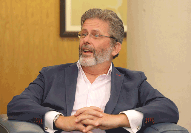 Spain’s Ambassador to Jordan Miguel de Lucas speaks during an interview with the Jordan News Agency, Petra (Petra photo)