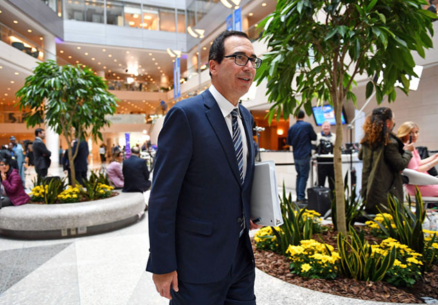 In this photo taken last week, US Treasury Secretary Steven Mnuchin is seen during the IMF - World Bank Spring Meetings at IMF headquarters in Washington, DC (AFP photo) 