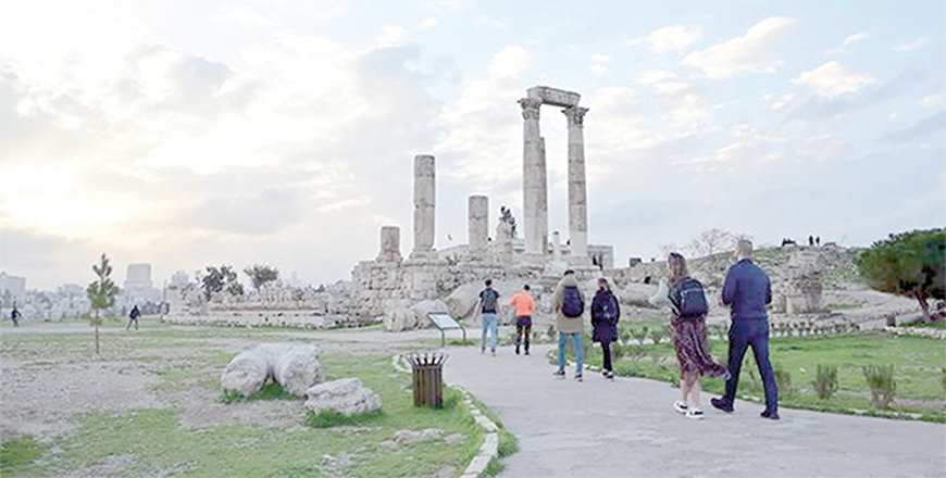 Tourists are seen at the Amman Citadel in this file photo (JT file photo)