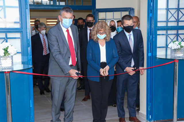 Nancy Izzo Jackson, US State Department Senior Bureau Official (SBO) for Population, Refugees, and Migration inaugurates UNRWA Zuhour School in Amman on Sunday (Photo courtesy of UNRWA)