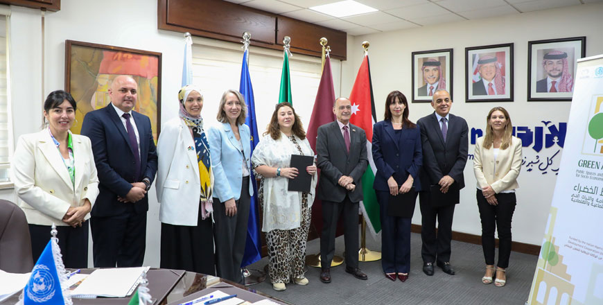 This signing ceremony marks the beginning of collaborative efforts between UN-Habitat, UNESCO, the Ministry of Tourism and Antiquities, the Ministry of Culture, and the Greater Salt Municipality (Photo courtesy of UN Habitat)