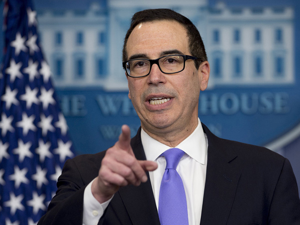 This file photo shows US Treasury Secretary Steven Mnuchin during a press conference in Washington, DC  (AFP file photo)
