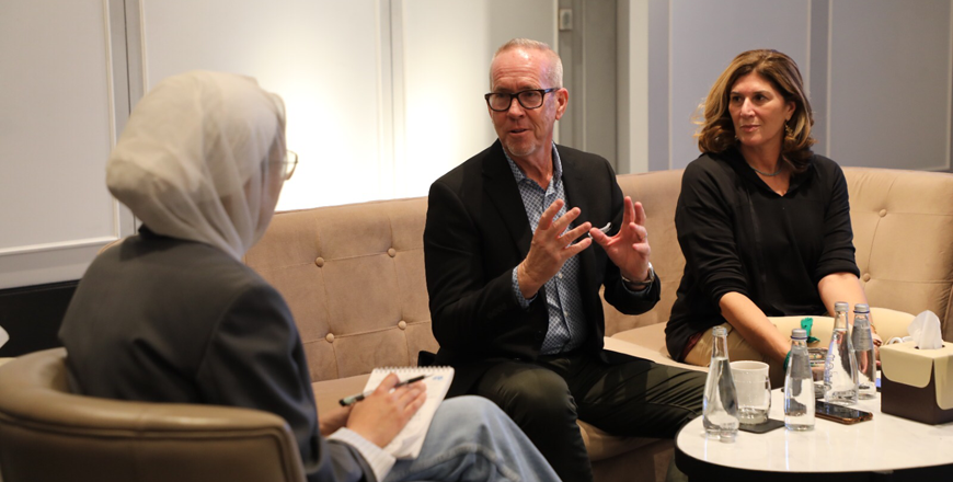 President of the United States Tour Operators Association Terry Dale speaks during an interview with The Jordan Times on Saturday (Photo courtesy of JTB)