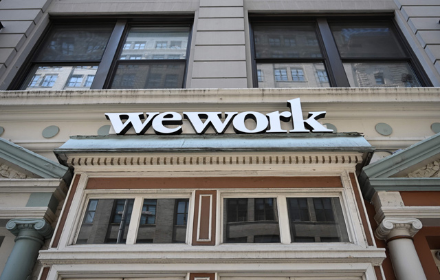  A WeWork office is seen in New York City on Friday (AFP photo)
