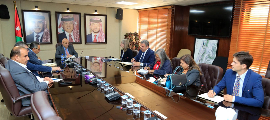 Minister of Water and Irrigation Raed Abul Saud stresses the vital role of the UNDP in supporting the Kingdom's water sector (Photo courtesy of the Water Ministry)