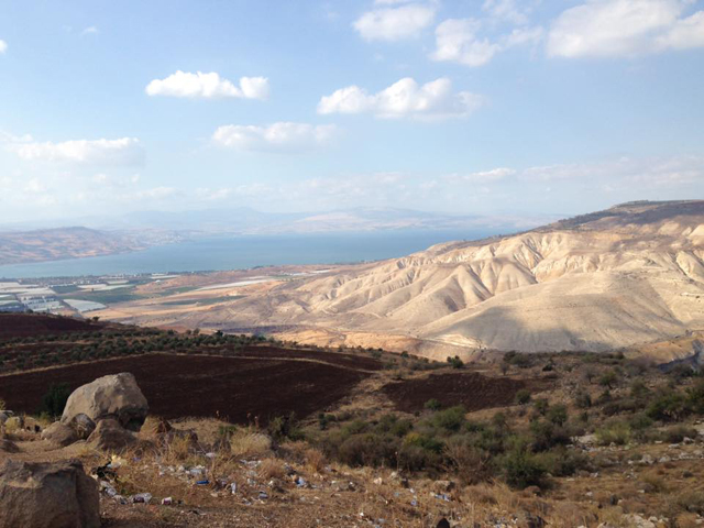 In this undated photo, an agricultural terrace is seen overlooking the Dead Sea (Photo courtesy of the CBRL)