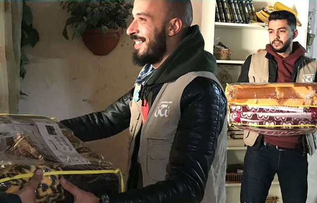 Youth volunteering with the Crown Prince Foundation’s Nahno platform are pictured in this undated photo (Photo courtesy of Nahno Facebook page)
