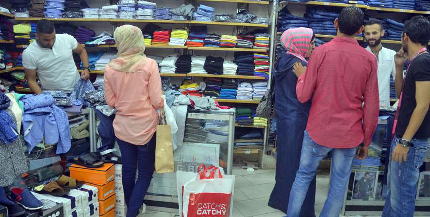A large proportion of clothes in the Jordanian market are either from Turkey or China, according to a stakeholder (File photo)