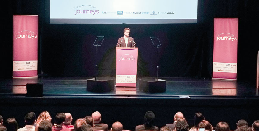 HRH Crown Prince Hussein delivers the keynote address at the TechWadi Annual Forum 2020 (Photo courtesy of Royal Court)