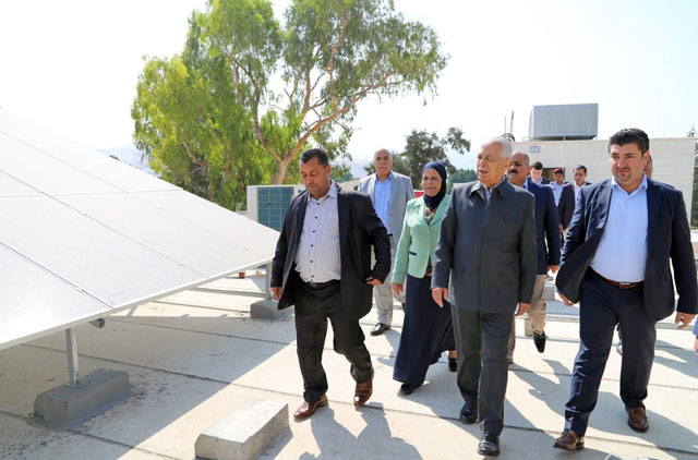 Royal Court Chief Youssef Issawi tours the Sheikh Hussein Sports Club in Irbid Governorate on Wednesday (Petra photo)