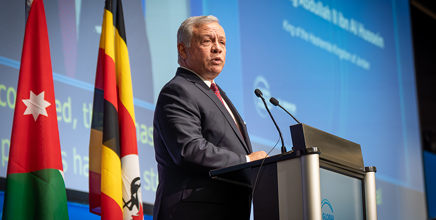  His Majesty King Abdullah participates in the Global Refugee Forum in Geneva and delivers the keynote address (Photo courtesy of Royal Court)