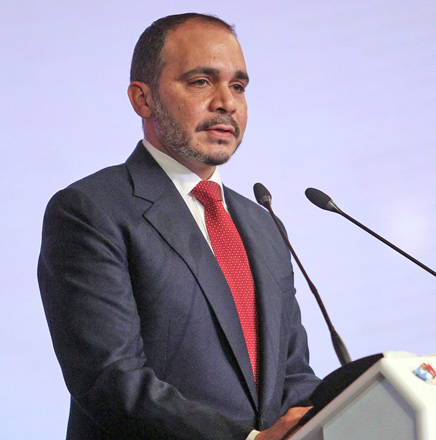  HRH Prince Ali speaks at the Second Laureates and Leaders for Children Summit 2018 at the Dead Sea on Monday (Petra photo)
