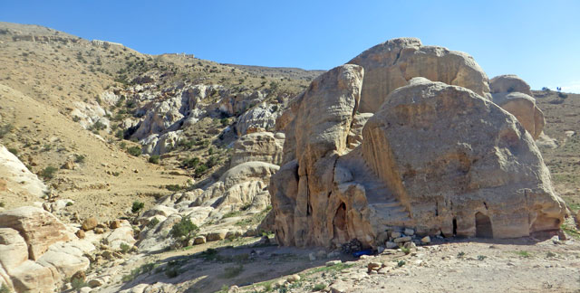   In this undated photo, a structure used by the ancient Nabataeans to harvest rainwater for agriculture can be seen (Photo courtesy of Catreena Hamarneh)