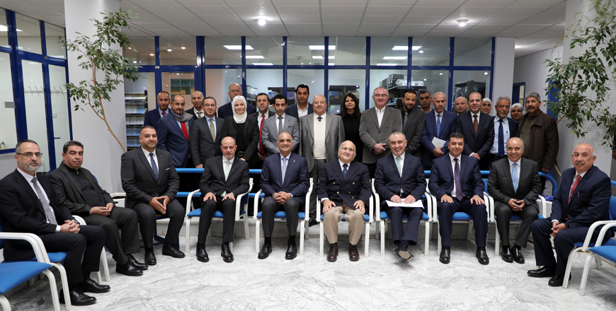 HRH Prince Hassan poses for a group photo during the launch ceremony of sectoral studies that were prepared by National Centre for Human Resources Development (Petra photo)