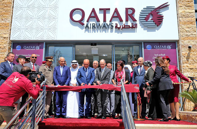 The ceremony on Monday was attended by Tourism Minister Majd Shweikeh, Minister of Digital Economy and Entrepreneurship Muthana Gharaibeh, Jordan's Ambassador to Qatar Zaid Lozi, Civil Aviation Regulatory Commission Chief Haitham Mesto and Mohammed Khalifa Abdullah Al Sada, Chargé d'Affaires of the embassy of Qatar to the Kingdom (Photo courtesy of Qatar Airways)