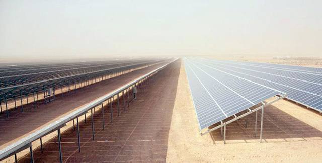 Solar power plant at Zaatari refugee camp in Mafraq Governorate, 80km north of Amman (JT file photo)