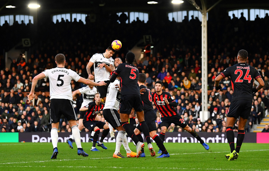 Fulham’s Aleksandar Mitrovic in action against Huddersfield Town on Saturday   (Reuters photo)