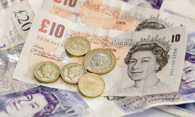 The pound has fallen to $1.2271, the lowest point in nearly four weeks (AFP file photo)