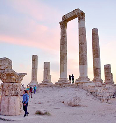 Tourists explore the Amman Citadel in this file photo (JT file photo)