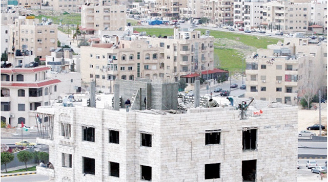 The Department of Statistics says on Thursday that the area of licensed buildings in the Kingdom witnessed a decline of 12 per cent during the first four months of 2024 (Petra photo)