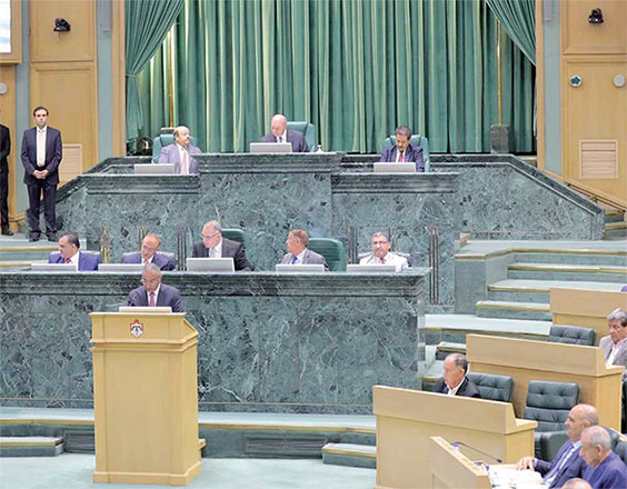 The two houses of Parliament on Thursday convened in a joint session, ending a dispute over major laws (Petra photo)