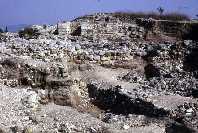 Strongly fortified throughout the ages, Tell Mutesellim boasted a stone Syrian-type gate in the days of Canaanite inhabitation (Photo courtesy of ACOR)