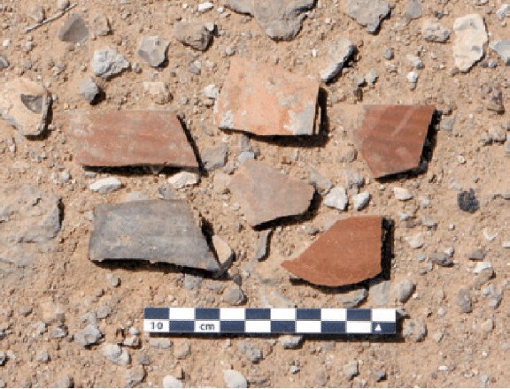 Pottery from Khirbat Al Umari (Photo courtesy of DAI Orient Abteilung/K. Bartl)