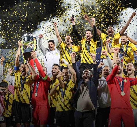 Al Hussien Irbid Sc Squad That Clinched Thier Second Jordanian Pro League In It's History (Photo Courtesy Of Jordan Pro League CfI)
