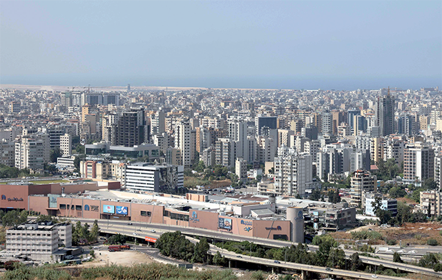 A general view shows the southern suburb of the Lebanese capital Beirut on Sunday (AFP photo)