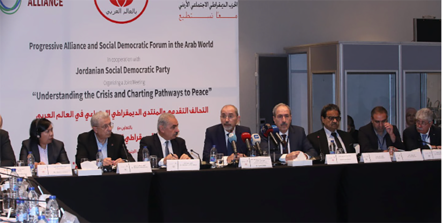 Deputy Prime Minister and Foreign Minister Ayman Safadi on Saturday reiterates Jordan's unwavering commitment to a consistent policy in which peace is a strategic imperative (Petra photo)