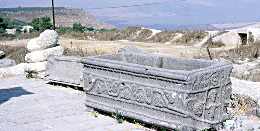 A 3rd century AD sarcophagus in Umm Qais (Photo courtesy of ACOR)