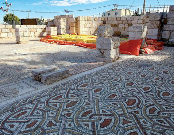 The remains of St Mary Church in Rihab, northern Jordan. Located between Mafraq and Jerash, Rihab was known  as an ecclesiastic centre in the Late Antiquity and Early Byzantine Period (AFP photo)