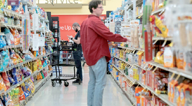 The consumer price index in February rose 6%, below January figure but still well above 2% goal (AFP file photo)