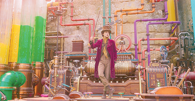 Timothee Chalamet in a scene from ‘Wonka’ (Warner Bros. photo)