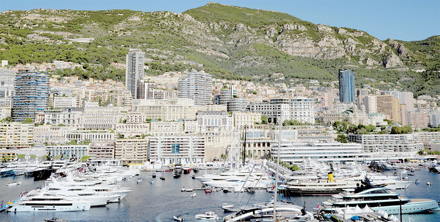 This photo shows a general view of moored yacht at the Hercules Port during the 32nd edition of the International Monaco Yacht Show in Monaco, on September 27, 2023 (AFP photo)