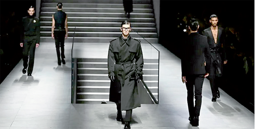 Black was the new black at Dolce & Gabbana’s autumn-winter menswear show (AFP photo)